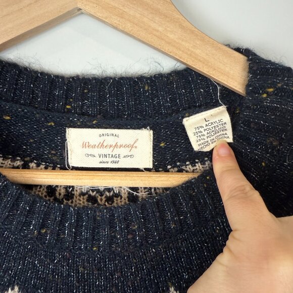 Weatherproof Vintage Women's Fairisle Sweater Size L - Picture 3 of 7